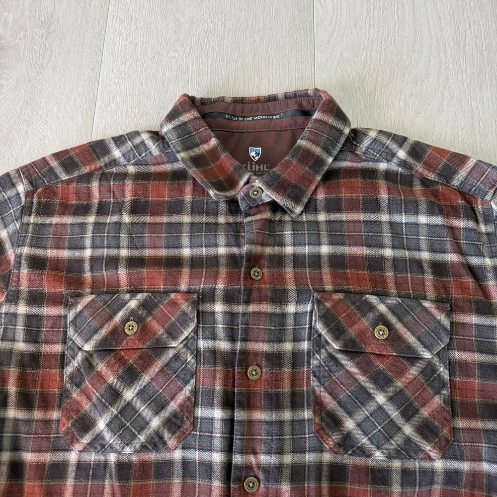 Kuhl Dillinger Flannel Shirt Mens Size M Medium Plaid Long Sleeve #7186